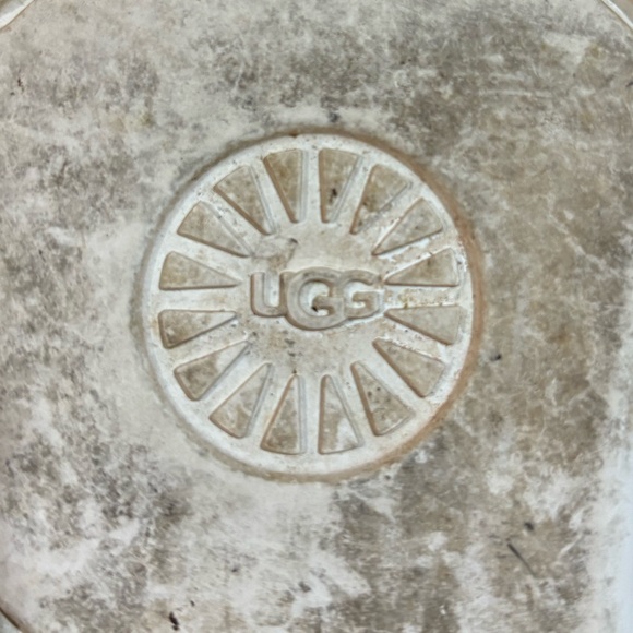 UGG White Leather Slips Ons Shoes - Picture 9 of 11